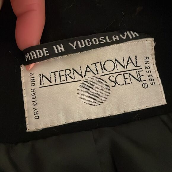 INTERNATIONAL SCENE Vintage Wool Women's long coat | black | size 7/8 - Picture 10 of 11